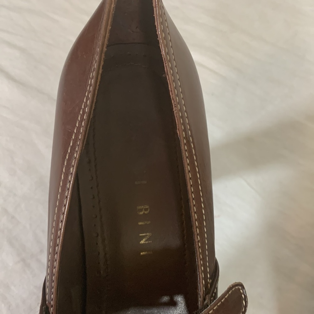 Gianni Bini Brown Mary Jane Style Stacked Wooden Heel, 11B - Picture 9 of 10